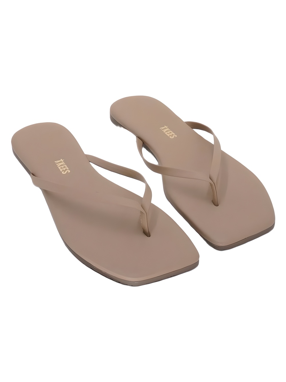 TKEES Riley Nude Leather Flip Flop Thong Sandals Size 10M